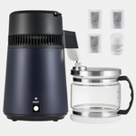 CO-Z 1.1 Gallon Water Distiller, 4L Countertop Distilled Water Machine with Glass Pot, 750W Distilled Water Maker for Pure Water, 304 Stainless Steel Water Distiller Machine for Home Office Travel