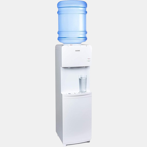 Igloo Top Loading Water Cooler for Hot & Cold Dispenser – White, Holds 3 & 5 Gallon Jugs, Child Safety Lock – for Homes, Kitchens, Offices, Dorms