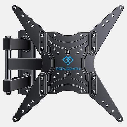 Perlesmith Full Motion TV Wall Mount for 26-60 Inch TVs, TV Mount with Articulating Arms Swivels Tilt Extension - Wall Mount TV Brackets VESA 400x400 Fits LED LCD OLED 4K TVs Up to 77 lbs