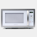 Farberware Countertop Microwave 1000 Watts, 1.1 cu ft - Microwave Oven With LED Lighting and Child Lock - Perfect for Apartments and Dorms - Easy Clean White, Platinum