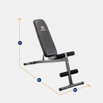 Marcy Exercise Utility Bench for Upright, Incline, Decline, and Flat Exercise SB-261W , Black , 42.00 x 19.00 x 51.00 inches
