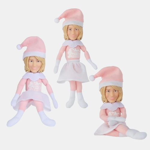 Martha Stewart Martha on a Mantle 2025 Christmas, 12” Small Plush Décor, for Men & Women
