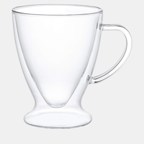 JoyJolt Declan Irish Double Wall Insulated Glass Espresso Mugs (Set of 2) -5-Ounces.