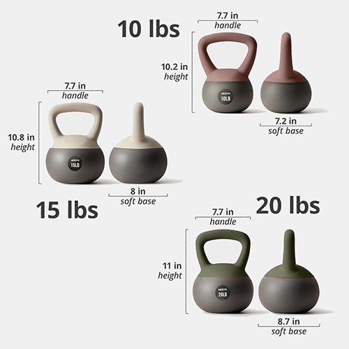 WeGym Soft Kettlebells with Cushioned Impact-Resistant Base and Anti-Slip, Wide-Grip Handle for Home Workouts, Weightlifting, and Full Body Strength Training