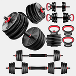 Adjustable Dumbbells, 55/77LBS Free Weight Set, 4 in 1 Dumbbell Set Used as Barbell, Kellebell, Push Up Stand, Fitness Exercise for Home Gym Suitable Men/Women