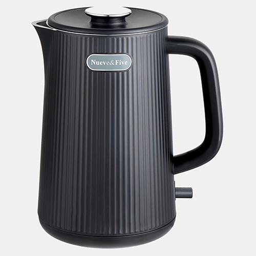Nueve & Five 1.7L (57oz) Large Electric Kettle Perfect for 7+Cups of Tea and Coffee,2 quarts Double Wall Big Electric Tea Kettle,Auto Shut Off,1200W Hot Water Kettle Electric-Black