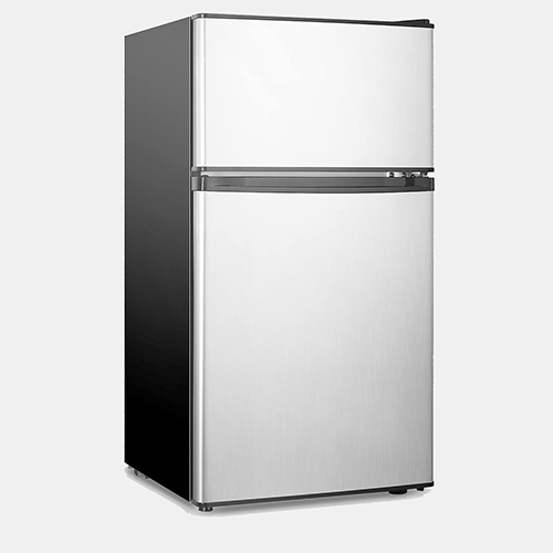 Mini Fridge With Freezer,3.2 Cu.Ft Compact Refrigerator, Mini Refrigerator With 2 Doors For Bedroom, Office, Kitchen, Apartment, Dorm(sliver)